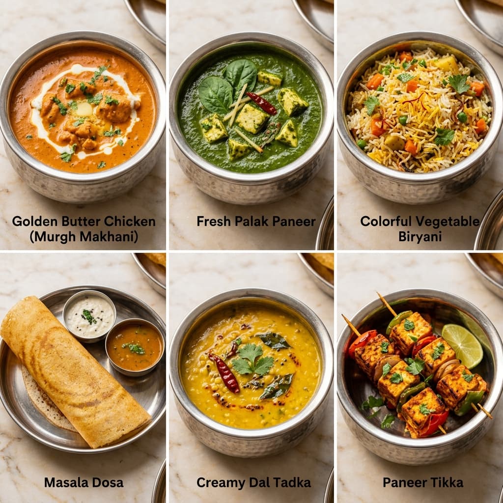 Weekly rotating Indian home-cooked meals